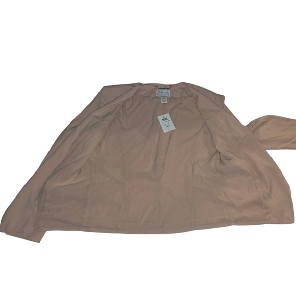 NWT VTG Women's Cache Blazer, SZ 14, Blush Pink Gold Zipper Detail - Picture 4 of 7